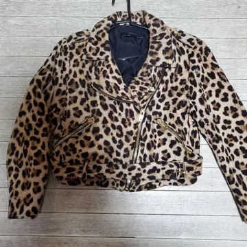 ZARA 레오파드 무늬 라이더 자켓