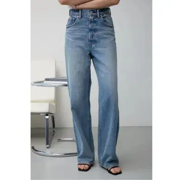 AZUL by moussy AZUL DENIM 하이웨스트 와이드 데님 S