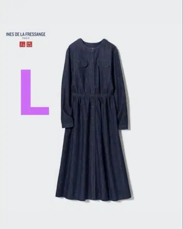 유니클로 x 이네스 2023AW 데님 원피스 (긴팔) L