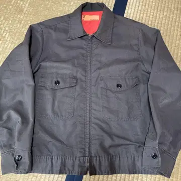 VINTAGE 80s USA제 짧은 기장 탈론 무지 워크 자켓