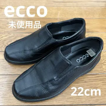 미사용 ecco 에코 가죽 스니커즈 22 컴포트 슬립온 블랙