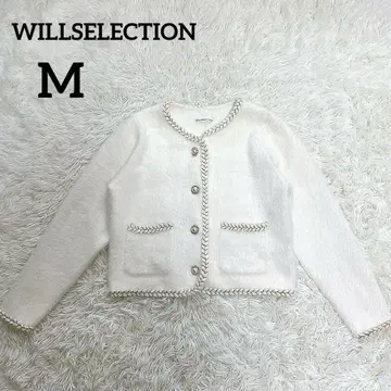 [새상품급] 윌 셀렉션 노카라 자켓 가디건 퍼 M 사이즈