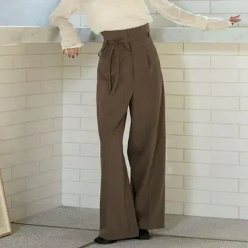 하이웨스트 리본 팬츠