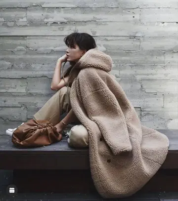 ETRE TOKYO 후디 리버서블 보아 코트