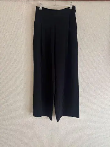 소쥬 사이드 턱 와이드 팬츠 블랙 L