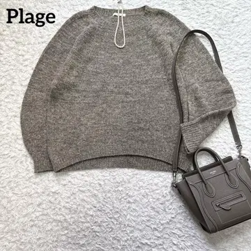 Plage 플라주 울 니트 풀오버 일본제 베이지