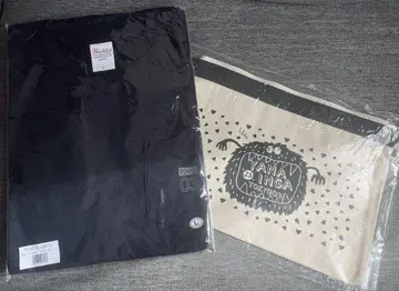 도쿄03 야나시바에 포켓 부착 티셔츠 그레이 파우치 세트