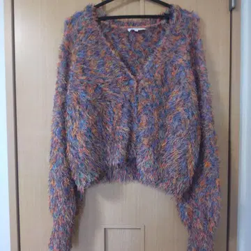 Desigual 멀티 컬러 샤기 가디건 M 사이즈