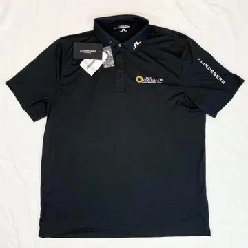 택 포함 새상품 J.LINDEBERG 피케 셔츠 속건성 블랙 2XL