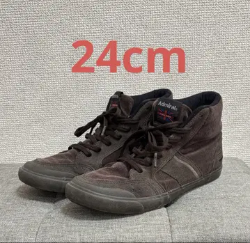 Admirale 다크 브라운 하이컷 스니커즈 24cm