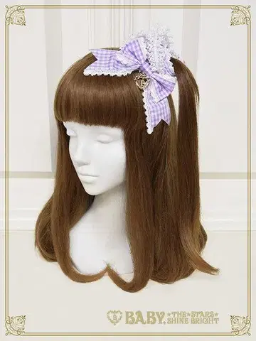 BABY, 라벤더 x 2개 세트 Flancesca Ribbon 스크런치