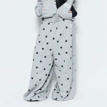 THEREDTHREAD S dot sweat wide pants