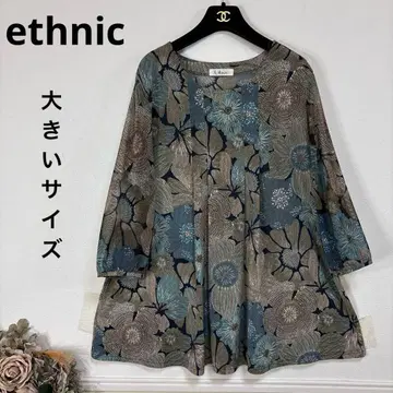 새상품급 빅 사이즈 ethnic 플라워 튜닉