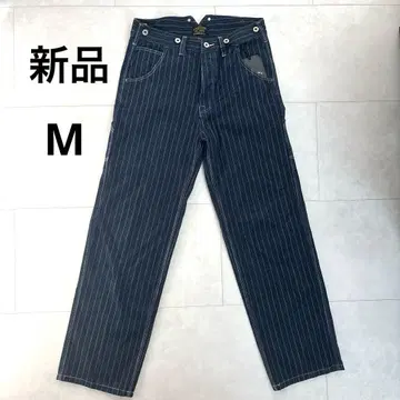 [ 새상품 ] 데님 히코리 스트라이프 워배시 아메카지 와이드 M
