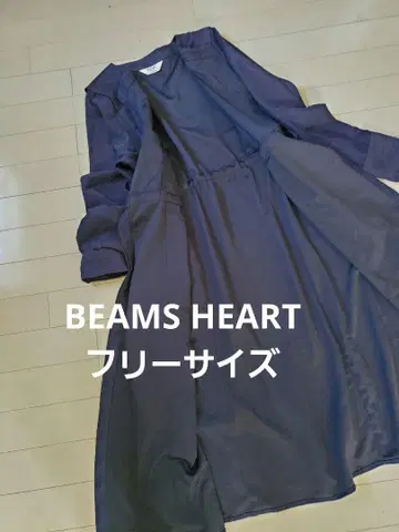 새상품급 빔즈 HEART 노카라 가을/겨울용 긴팔 원피스 루즈핏
