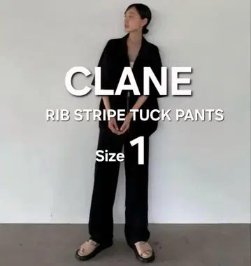 CLANE RIB STRIPETUCKPANTS 리브 스트라이프 턱 팬츠