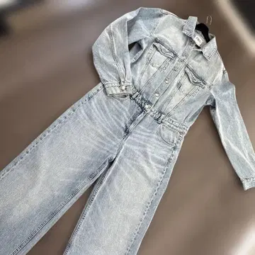 ZARA 데님 점프수트 L