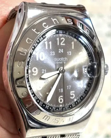 가격 인하 가동품 스와치 아이러니 메탈 메쉬