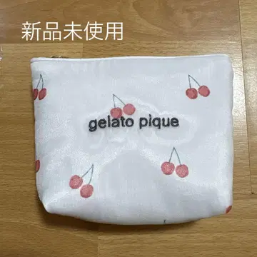 gelato pique 체리 패턴 파우치 체리 한정판 화이트 젤라피케