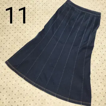 yoshie inaba 다크 데님 플레어 스커트 사이즈 11