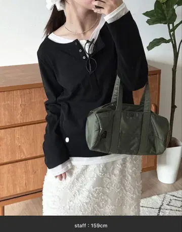 헨리넥 레이어드 롱 T셔츠