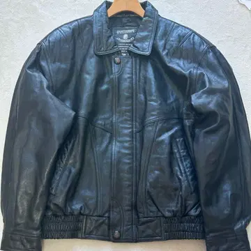 90s 플라이트 자켓 천연 가죽 블랙 L 사이즈 A-2 가죽 자켓