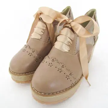 엑시즈팜 드레스 신발 통굽 여성용 M 브라운 계열