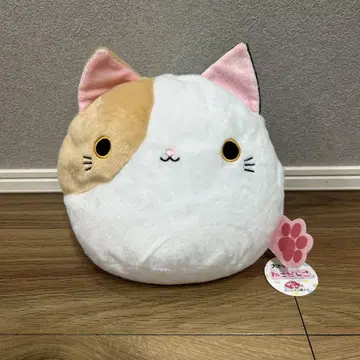 커다란 복슬복슬 고양이 뭉치 봉제 인형 삼색 고양이