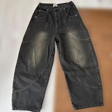 9090 블랙 와이드 팬츠