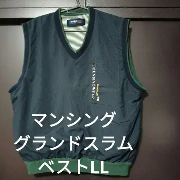 Munsingwear GRAND SLAM 네이비 V넥 베스트