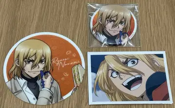 Dr.STONE 나나미 류스이 AMO CAFE 특전 카드 코스터 캔뱃지