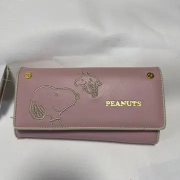 PEANUTS 스누피 장지갑 핑크
