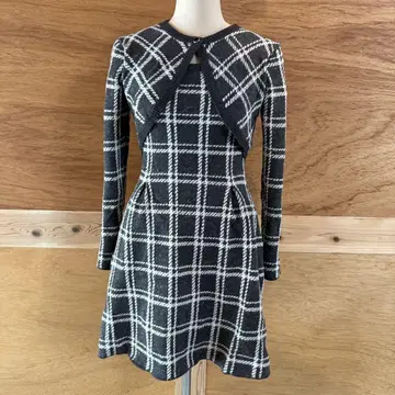 Her lip to / Pantheon Checked Knit Dress