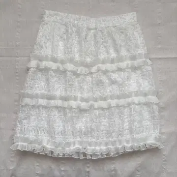 muguet lace&frill mini skirt