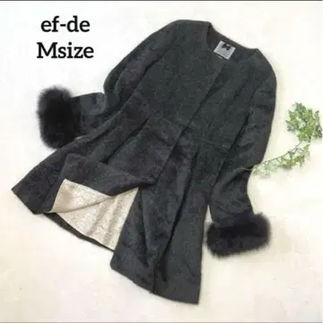 ef-de 에프데 9호 아우터 코트 울 퍼 그레이 겨울 알파카