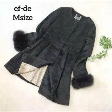 ef-de 에프데 9호 아우터 코트 울 퍼 그레이 겨울 알파카