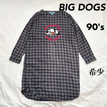 레어! BIG DOGS 체크 셔츠 원피스