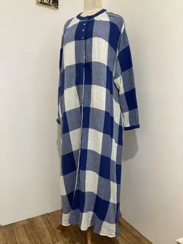 나추카라 w 거즈 롱 셔츠 원피스