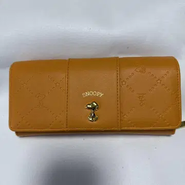 SNOOPY 퀼팅 장지갑 오렌지