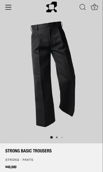 STRONG BASIC TROUSERS 블랙 44