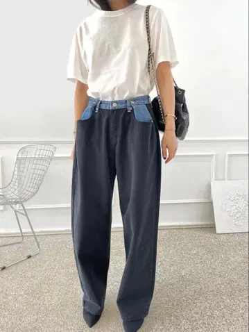 The Frankie Shop 블랙 데님 팬츠