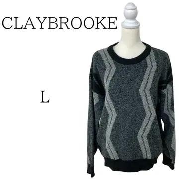 CLAYBROOKE 클레이브룩 그레이 블랙 긴팔 상의 L