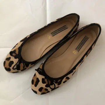 INTER-CHAUSSURES 발레 슈즈 레오파드 무늬 이탈리아제 39