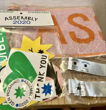 호시노 겐 assembly 스티커 타월 은색 테이프 굿즈 어셈블리