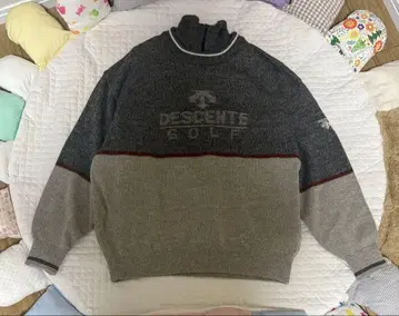 데상트 골프 2way 스웨터 방한 니트