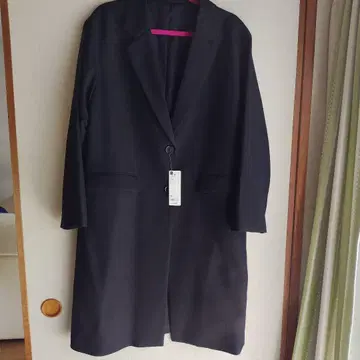 GU 블랙 롱 코트 XL