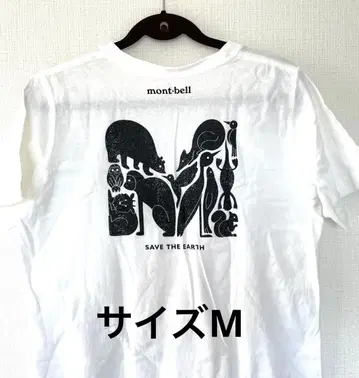 mont-bell 페어 스킨 코튼 T셔츠 백 프린트 아웃도어