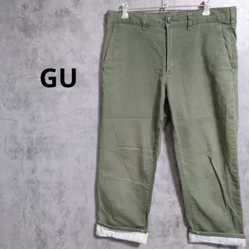 지유 레귤러 치노 치노 팬츠 크롭 팬츠 캐주얼 롤업