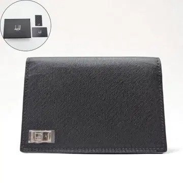 미사용 dunhill 카드 케이스 명함지갑 사이드카 블랙 가죽