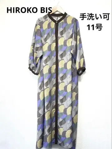새상품 42,900엔 HIROKO BIS 프린트 원피스 손세탁 가능